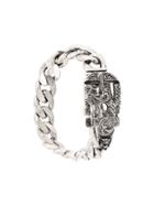 Gucci Buckle Detail Curb Chain Bracelet - Silver