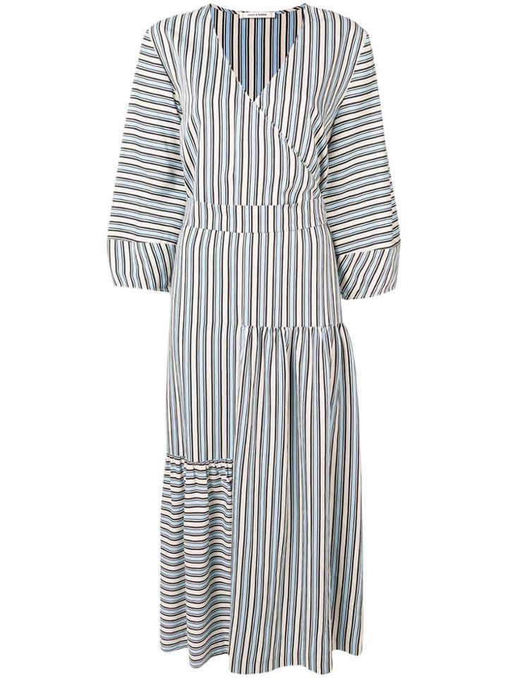 Chinti & Parker Belted Striped Dress - Neutrals