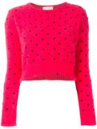 Giamba Brushed Jumper, Women's, Size: 42, Pink/purple, Polyamide/angora/virgin Wool