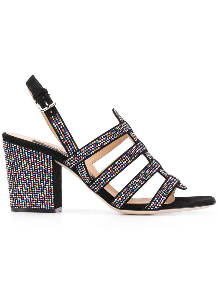 Sergio Rossi Stud Detailed Sandals - Black