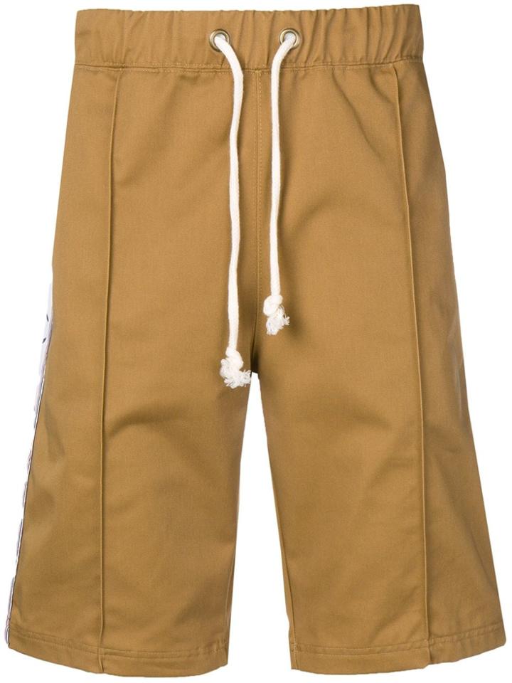 Champion C Logo Tape Trim Shorts - Neutrals