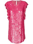 P.a.r.o.s.h. Ruffle-trim Mini Dress - Pink & Purple