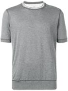 Eleventy Contrast Stripe T-shirt - Grey