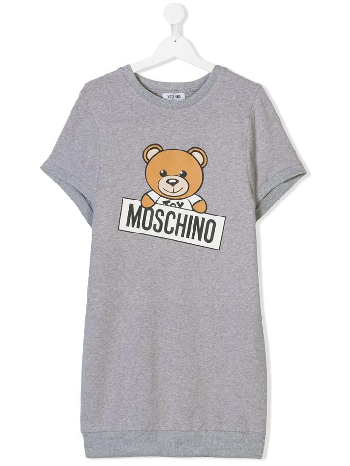 Moschino Kids Teen Teddy T-shirt Dress - Grey