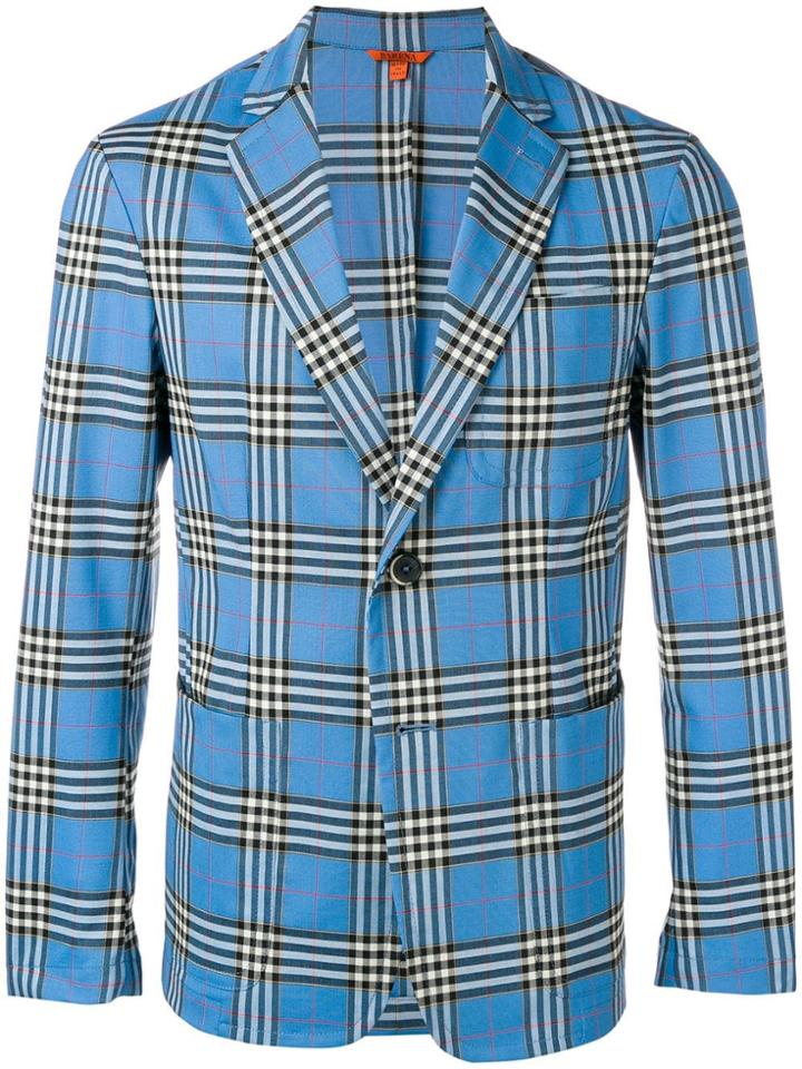 Barena Check Blazer - Blue