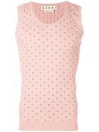 Marni Geometric Knitted Vest - Nude & Neutrals