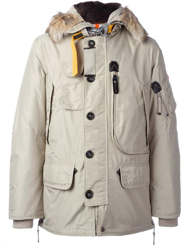 Parajumpers Hooded Padded Jacket, Men's, Size: Medium, Nude/neutrals, Feather Down/acrylic/polyamide/wool