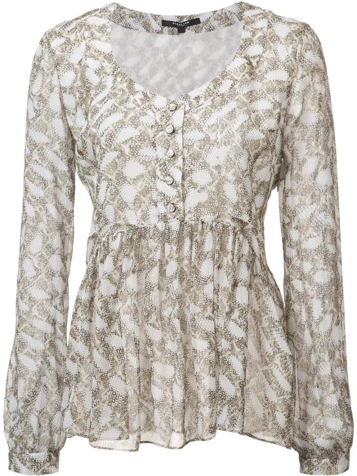 Derek Lam Flared Waist Blouse, Women's, Size: 42, Nude/neutrals, Silk