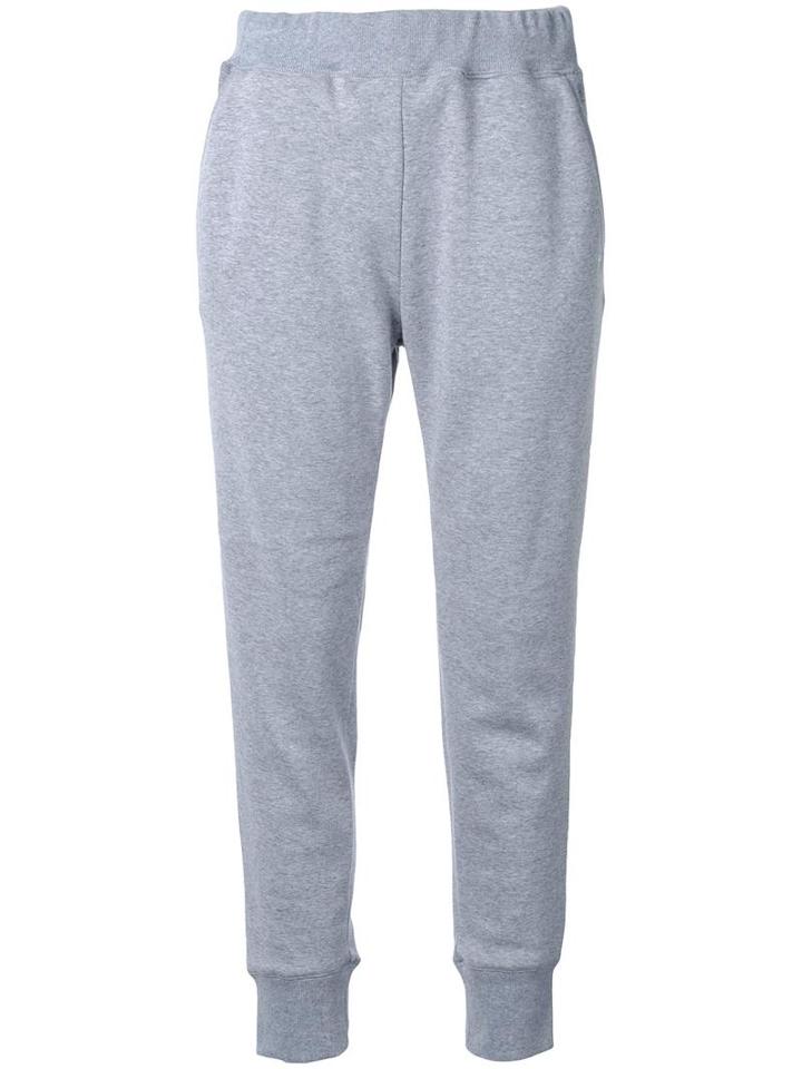 Loveless Logo Embroidered Sweatpants, Women's, Size: 34, Grey, Polyester