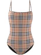 Burberry House Check Swimsuit - Neutrals