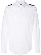Gucci Duke Shirt With Bee Web - White