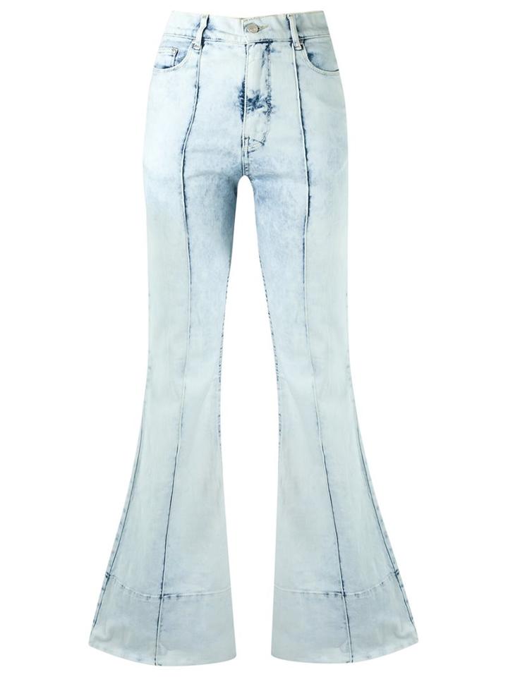 Amapô High Waist Flared Jeans, Women's, Size: 36, Blue, Cotton/elastodiene