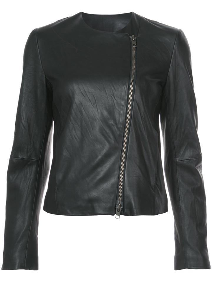 Vince Round-neck Zip Jacket - Black