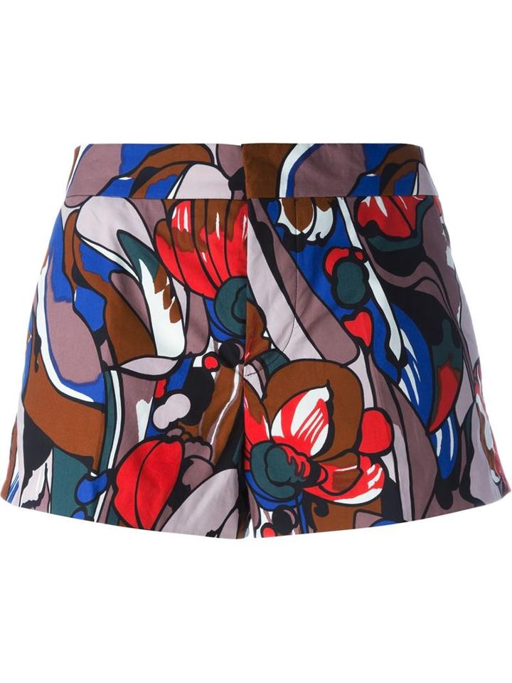 Marni 'lectric' Print Shorts