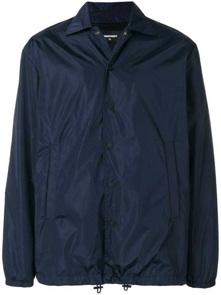 Dsquared2 Button Bomber Jacket - Blue
