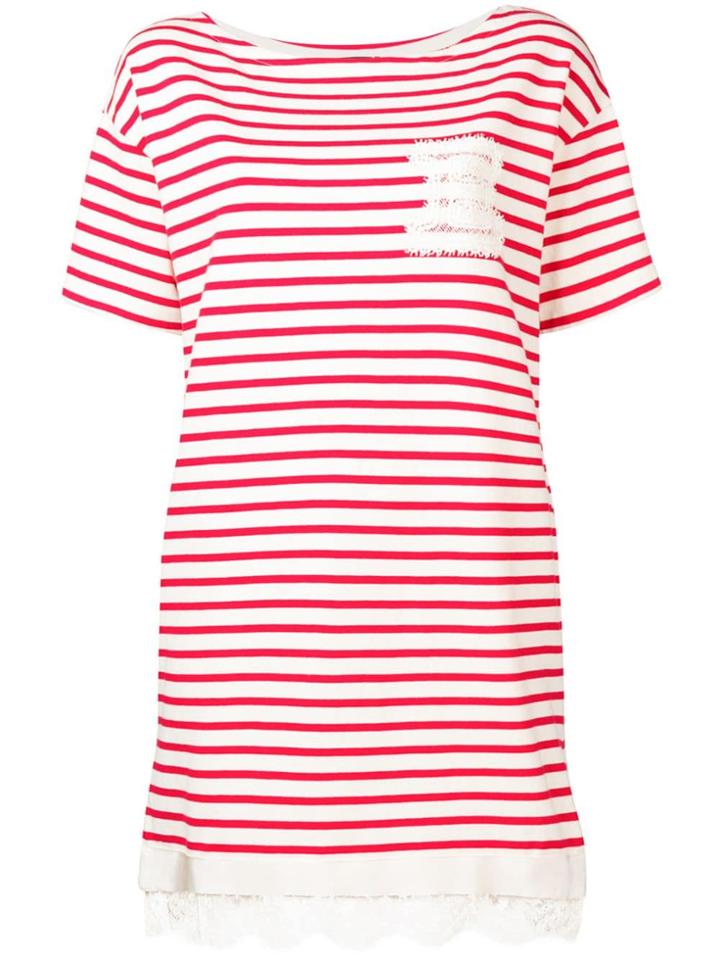 Ermanno Ermanno Striped T-shirt Dress - Neutrals