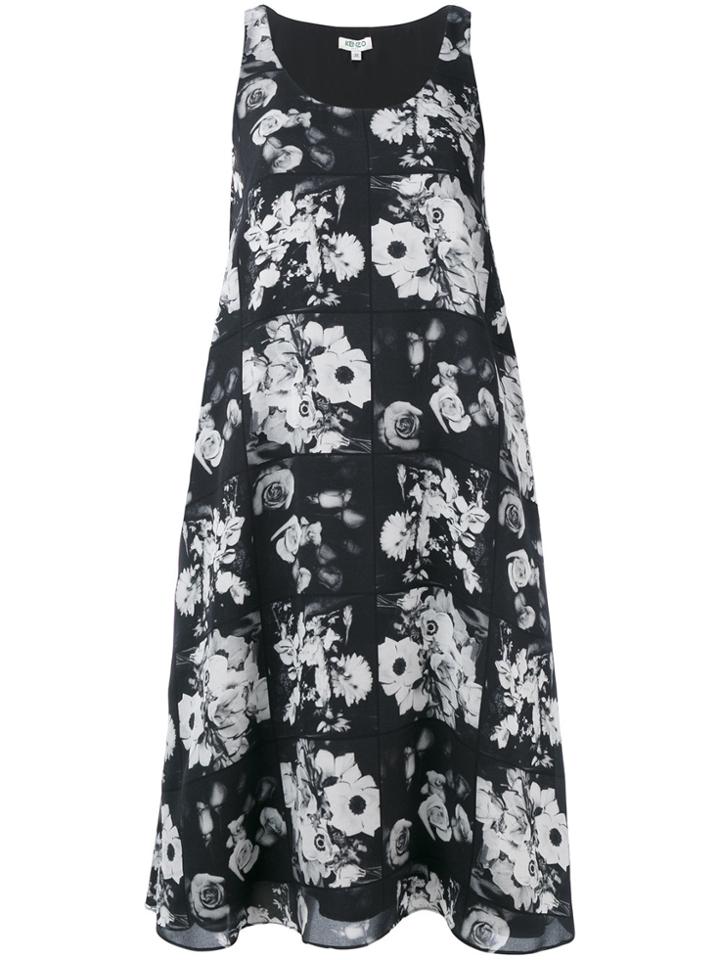 Kenzo Floral Shift Dress - Black