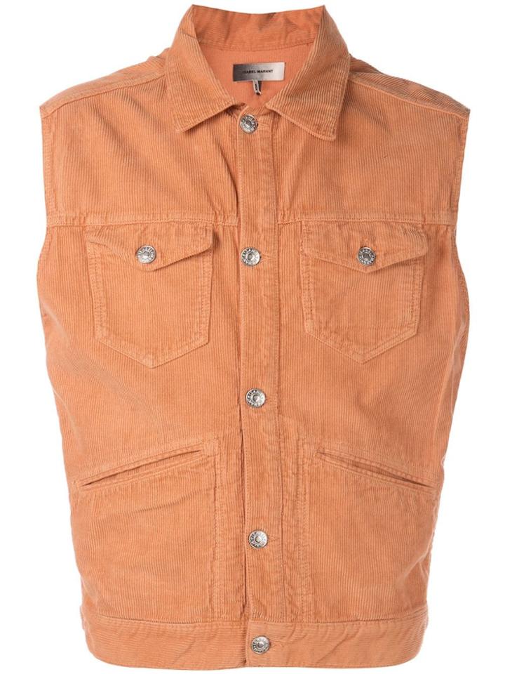 Isabel Marant Sleeveless Shirt Jacket - Brown