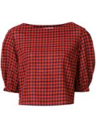 Sonia Rykiel Checked Blouse, Size: 36, Red, Wool