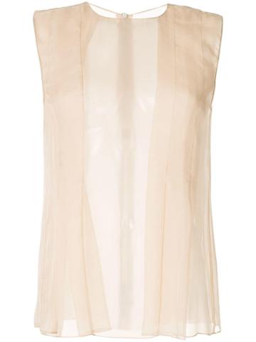 Abadia Pleated Flow Top - Neutrals