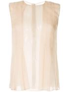 Abadia Pleated Flow Top - Neutrals