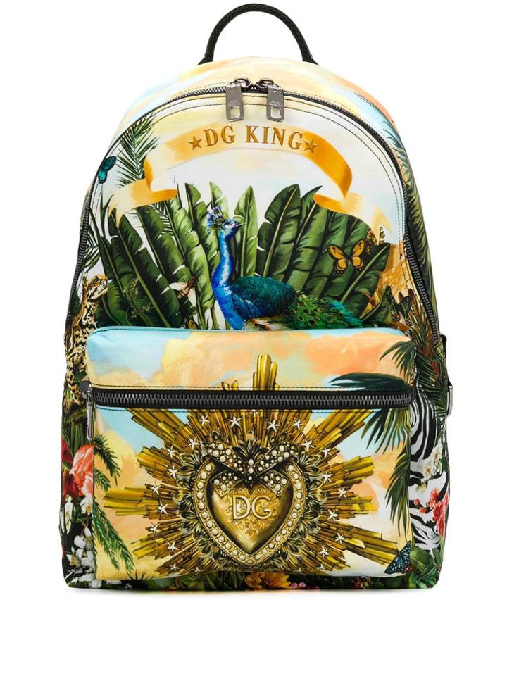 Dolce & Gabbana Dg King Printed Backpack - Yellow