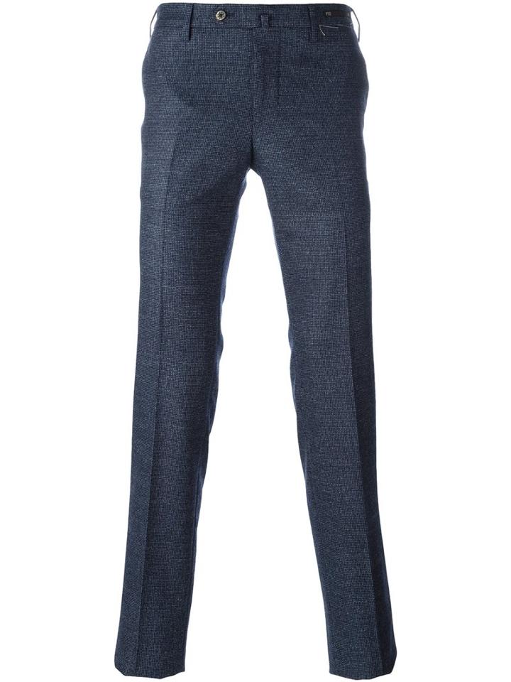 Pt01 Super Slim Fit Trousers, Men's, Size: 52, Blue, Spandex/elastane/virgin Wool