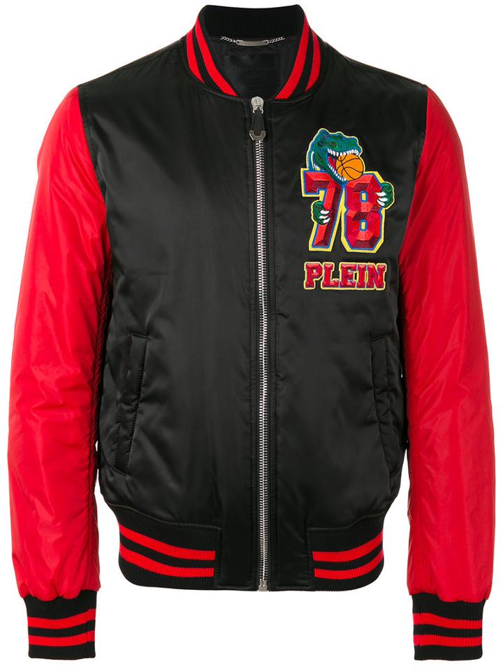 Philipp Plein - 'plein Warriors' Bomber Jacket - Men - Nylon/polyamide/polyester - M, Black, Nylon/polyamide/polyester