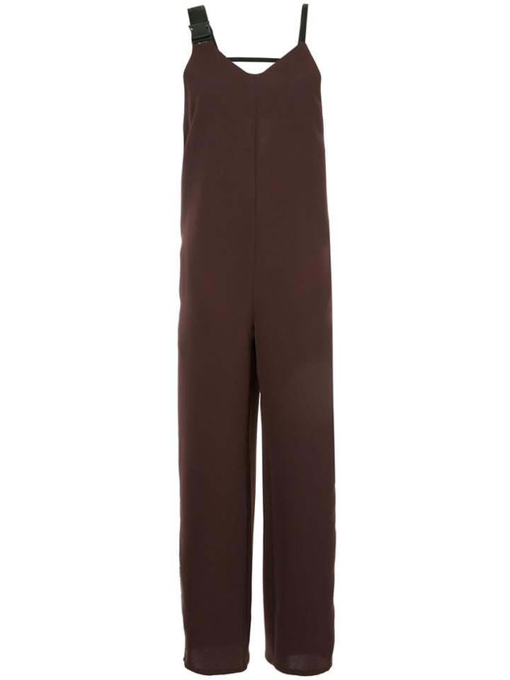 Aula Asymmetric Strap Jumpsuit - Brown