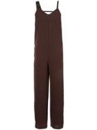 Aula Asymmetric Strap Jumpsuit - Brown