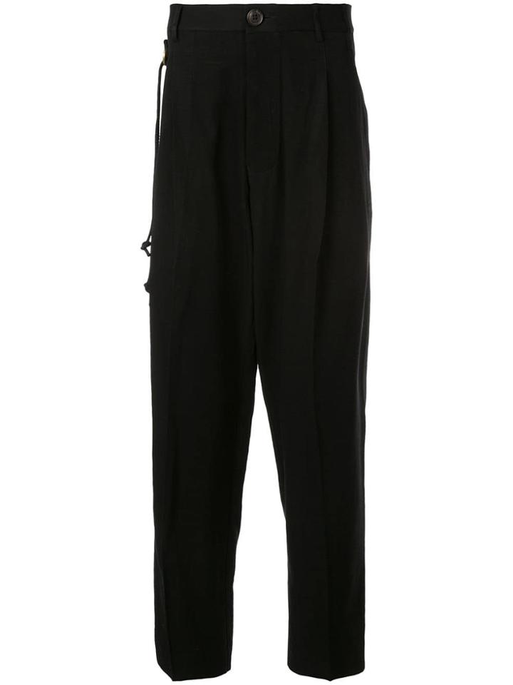 Song For The Mute High Waisted Loose Fit Trousers - Black