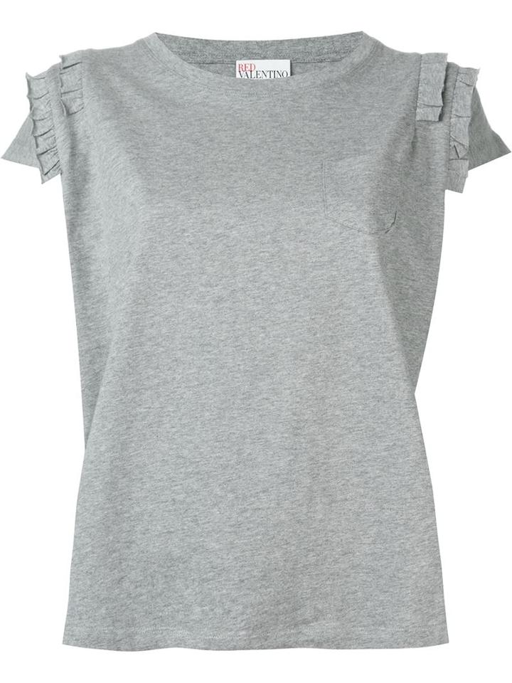 Red Valentino Frill Appliqué T-shirt