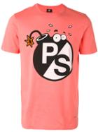 Ps By Paul Smith - Bomb Logo T-shirt - Men - Organic Cotton - Xl, Pink/purple, Organic Cotton