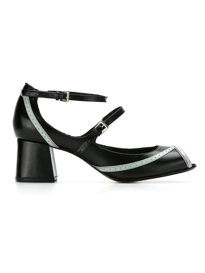 Sarah Chofakian Mary Jane Pumps - Black