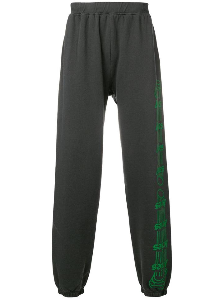 Aries Logo Print Track Trousers - Grey