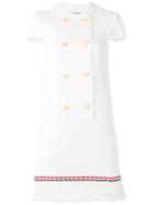 Thom Browne - Double Breasted Dress - Women - Silk/cotton - 42, White, Silk/cotton