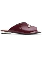 Coliac Open Toe Pearl Embellished Slippers - Pink & Purple