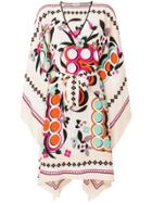 Fendi Fun Fair Print Tie Waist Kaftan Dress - Multicolour