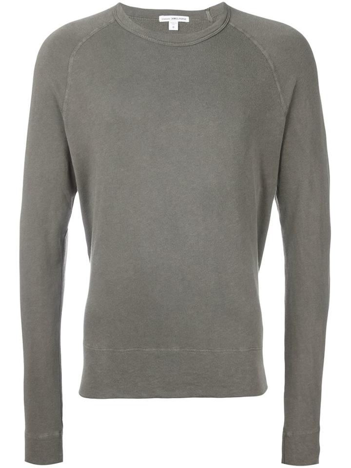 James Perse Basic Sweatshirt, Men's, Size: 2, Green, Supima Cotton