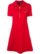 Love Moschino Polo Neck Skater Dress - Red