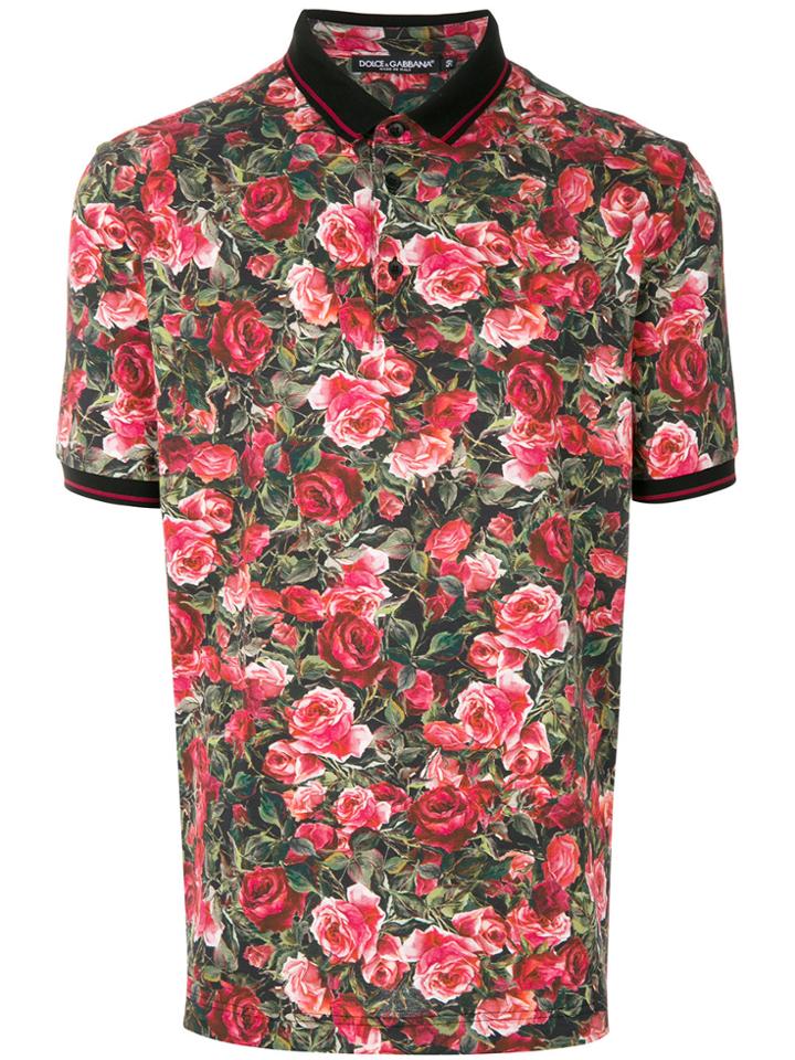 Dolce & Gabbana Floral Short-sleeve Polo Shirt - Multicolour