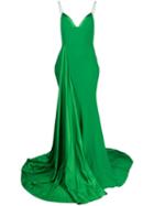 Alex Perry Spaghetti Straps Long Dress - Green