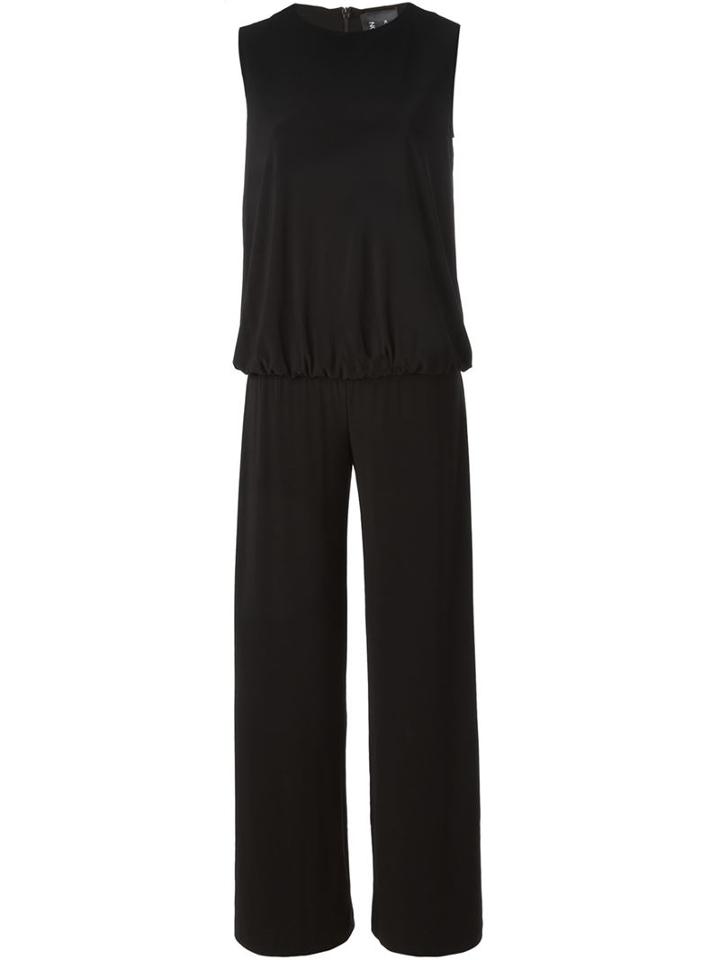 Norma Kamali Kamalilikulture X Norma Kamali Wide Leg Jumpsuit, Women's, Size: Xs, Black, Spandex/elastane/polyester