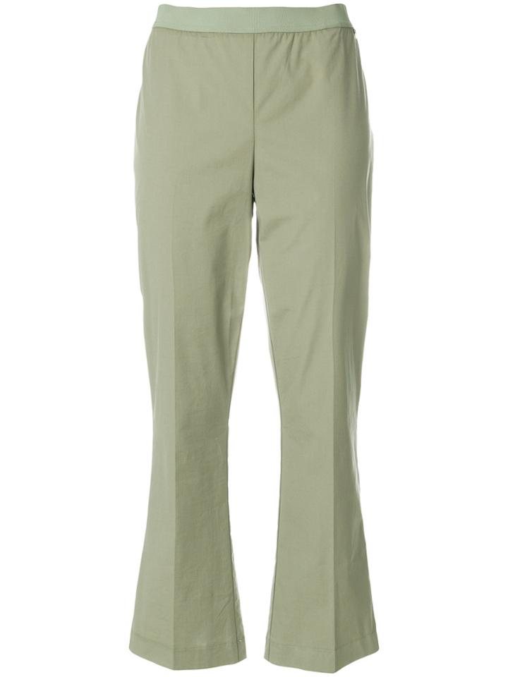 Twin-set Cropped Flared Trousers - Green