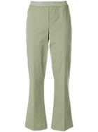 Twin-set Cropped Flared Trousers - Green