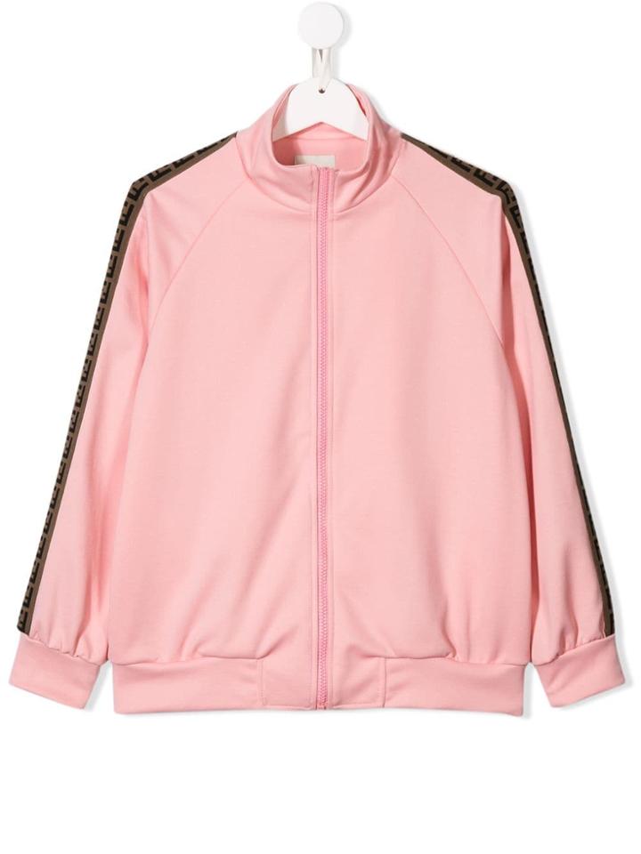 Fendi Logo Sleeve Bomber Jacket - Pink