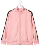 Fendi Logo Sleeve Bomber Jacket - Pink