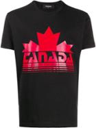 Dsquared2 Canada Print T-shirt - Black