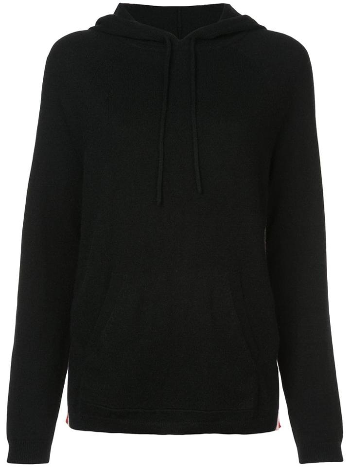 Chinti & Parker Stripe Detail Hooded Jumper - Black