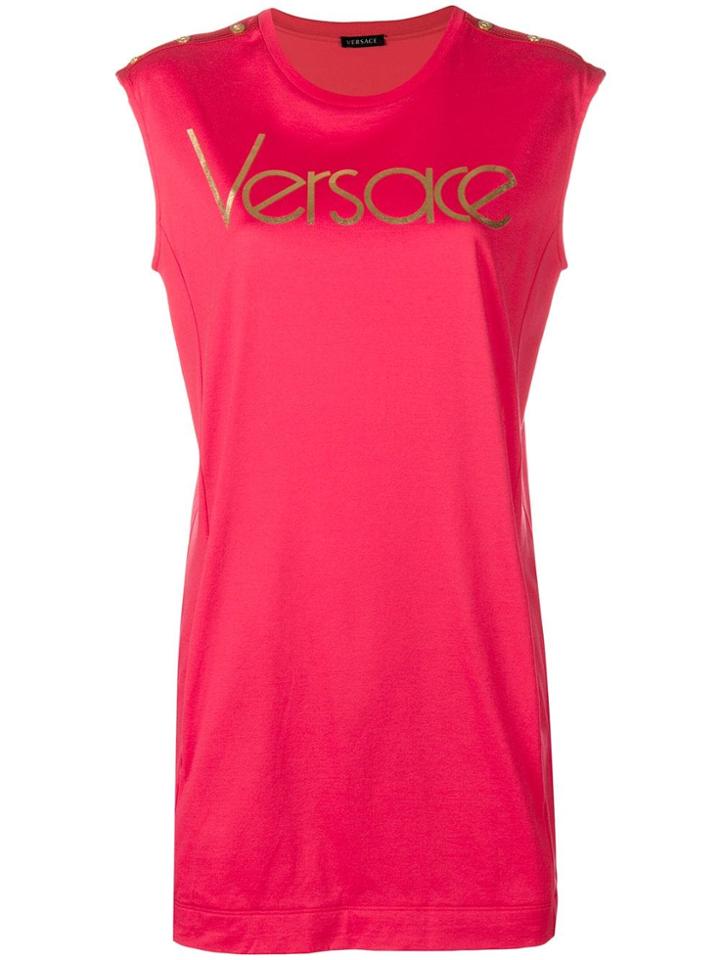 Versace Sleeveless Vintage Logo Top - Red